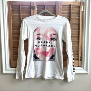 Haruki Murakami 1Q84 long sleeve graphic tee